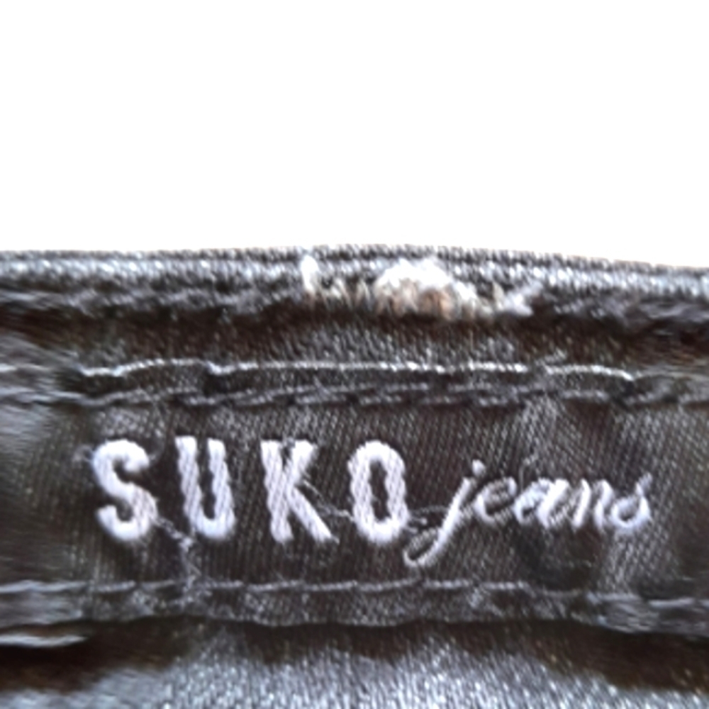 SUKO JEANS Bootcut Womens Size 8 Dark wash Embellished with stitching Rhinestone - Picture 12 of 12